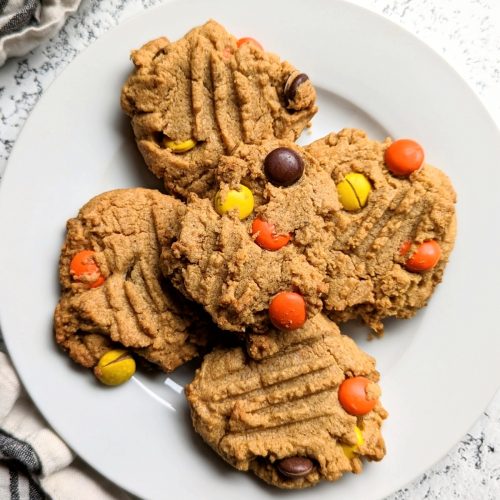 reeses pieces cookies with peanut butter sugar and eggs easy 4 ingredient cookies for kids to make