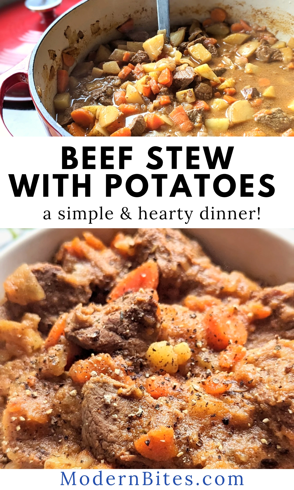 beef stew with potatoes and root vegetables a simple whole hearty dinner recipe