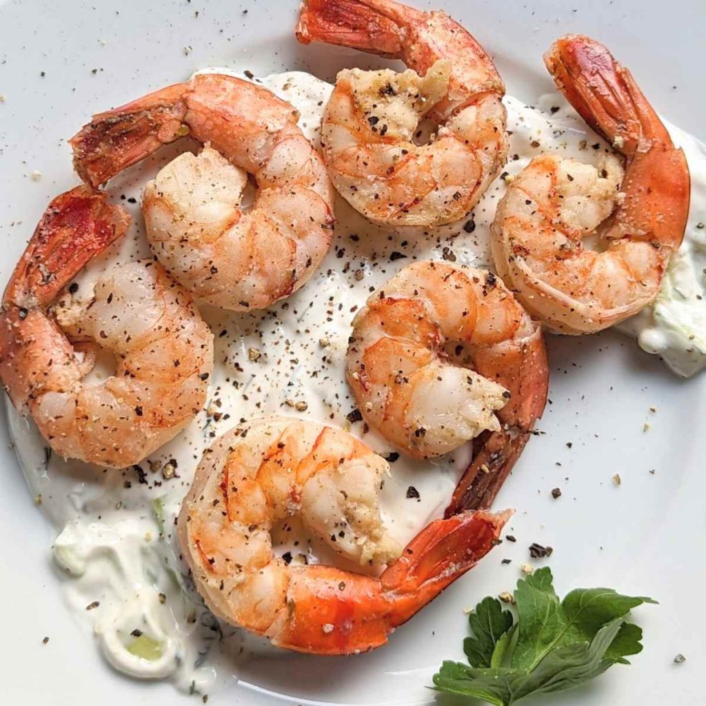 shrimp with tzatziki recipe easy greek shrimp with lemon and cucumber yogurt dip