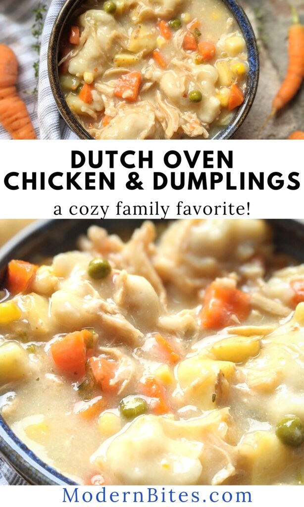 dutch oven chicken and dumplings recipe thick creamy comfort food ideas for dutch oven