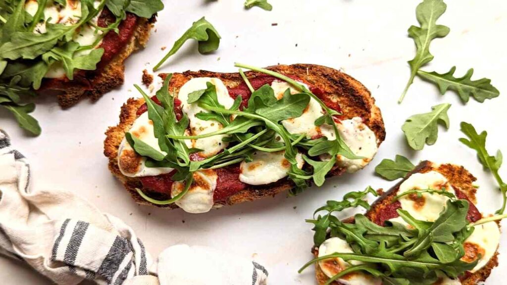 viral pizza toast recipe trendy modern snack ideas with cheese basil tomatoes and bread