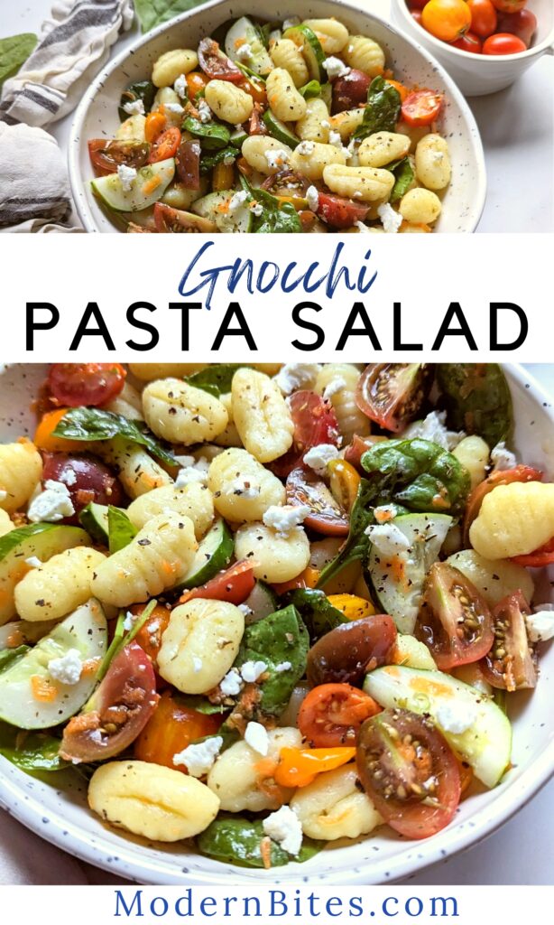 gnocchi pasta salad recipe with homemade italian greek vinaigrette dressing