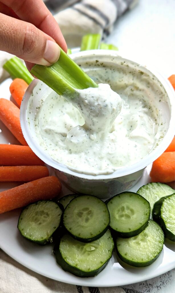 ranch dip for celery cucumber greek yogurt carrot dip recipe high protein low fat