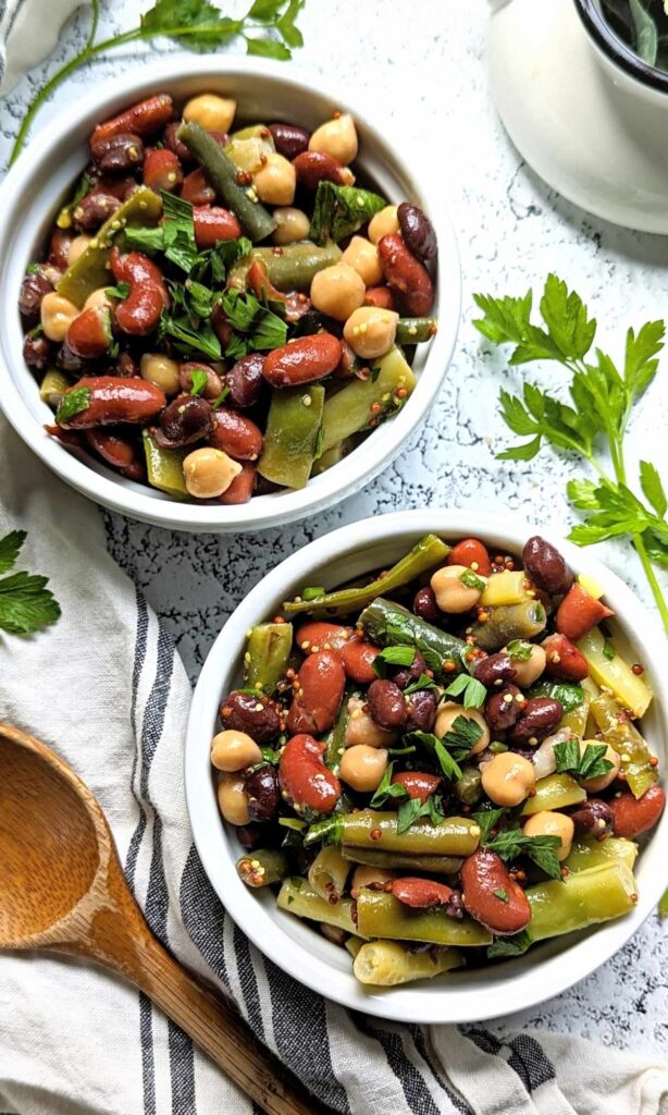 five bean salad recipes with black beans chickpeas garbanzo beans yellow beans and fresh green beans