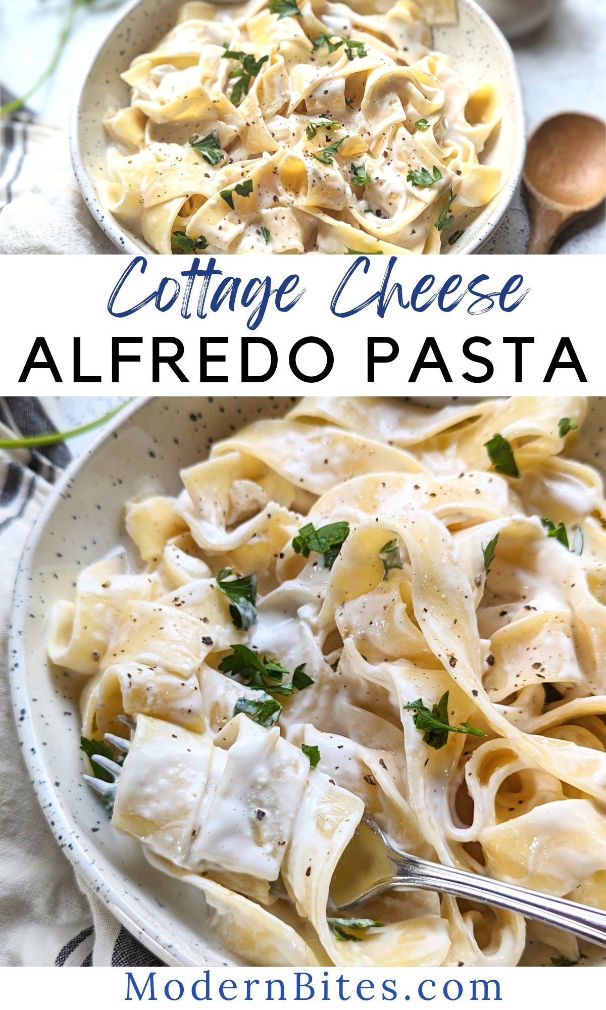 Cottage Cheese Alfredo Pasta Sauce Recipe (High in Protein) - Modern Bites