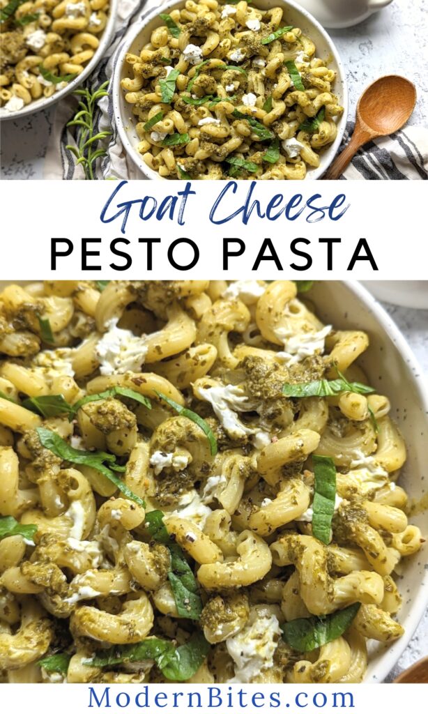 goat cheese pesto pasta recipe easy creamy pastas with chevre goat cheese and noodles
