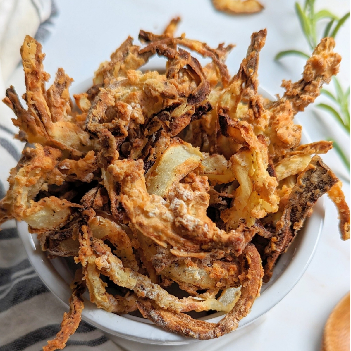 Crispy Onion Strings in the Air Fryer Recipe Modern Bites