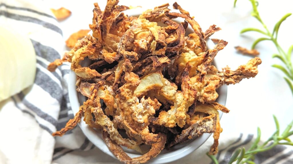 air fryer onion straws easy homemade fried onions in the air fryer  air frying onions white red or yellow onions