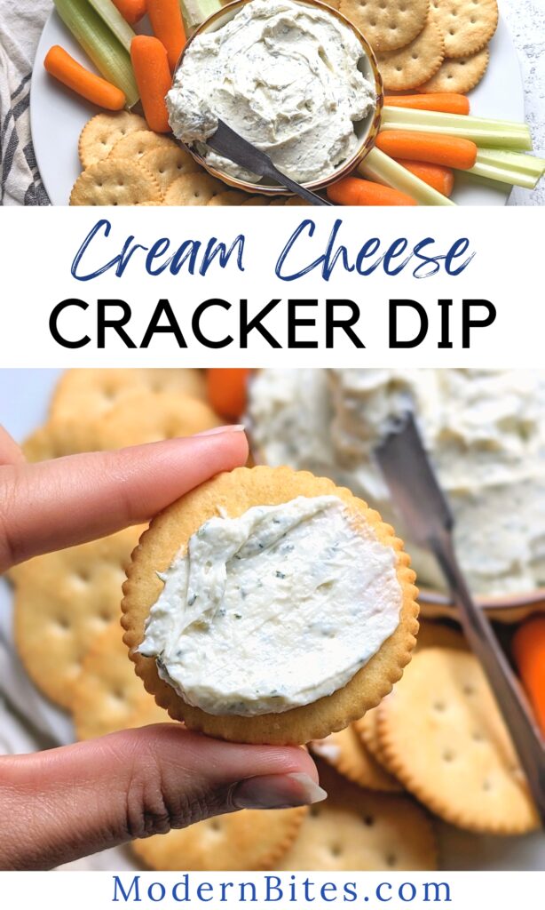 dip recipe for crackers with cream cheese dill or chives garlic onion and mayonnaise vegetarian appetizer ideas
