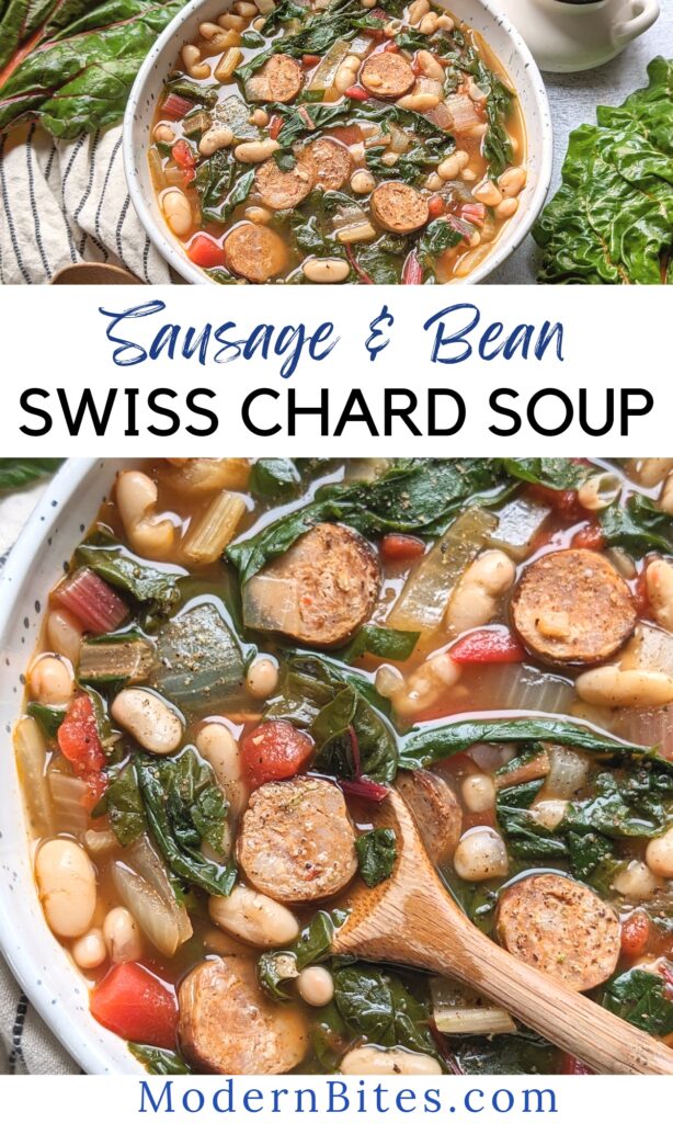 sausage and bean Swiss chard soup with chorizo sausage Portuguese soup recipes in under 30 minutes