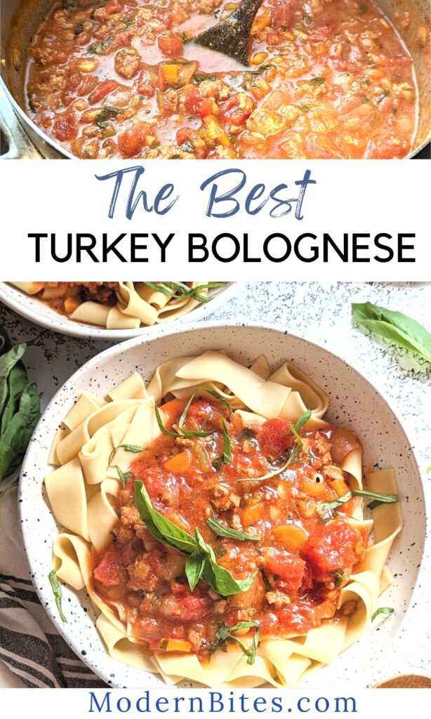 the best turkey bolognese recipe with lean ground turkey and heavy cream and carrots