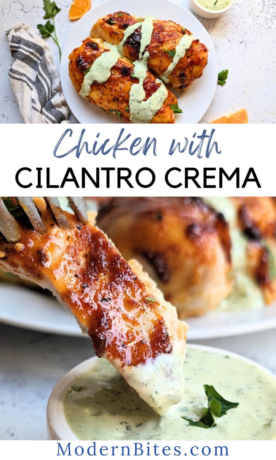 Copycat Bahama Breeze Chicken with Cilantro Crema Recipe Modern Bites