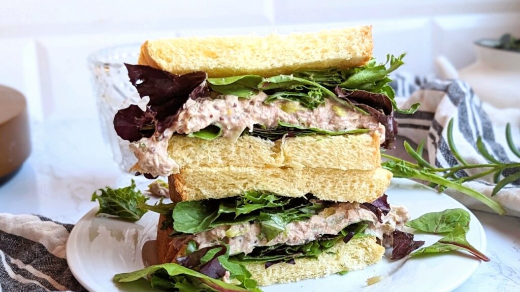 greek yogurt tuna salad recipe high protein tuna recipes no mayo without mayonnaise.