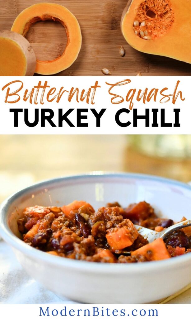 butternut squash turkey chili recipe low fat chili with ground turkey and meat and beans.