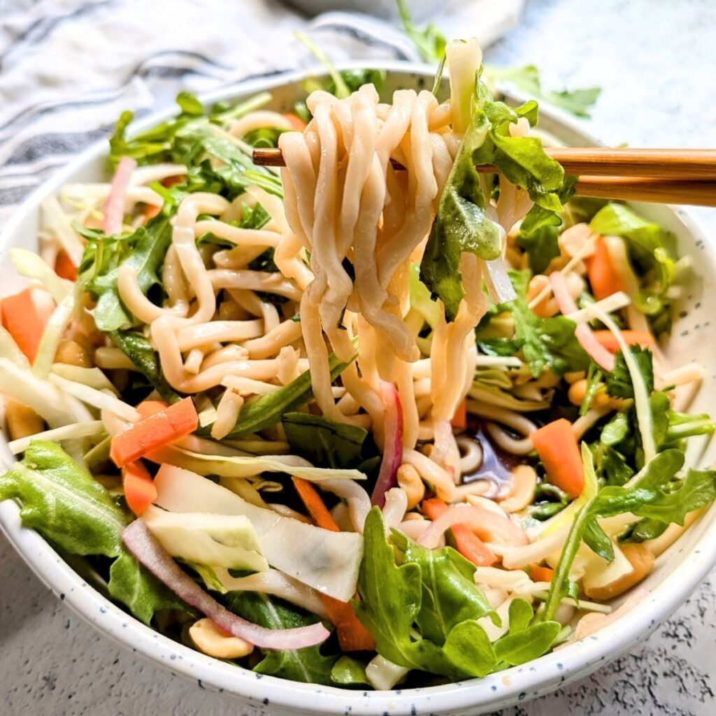 thai wheat noodles recipe easy peanut salad with soy sesame dressing.