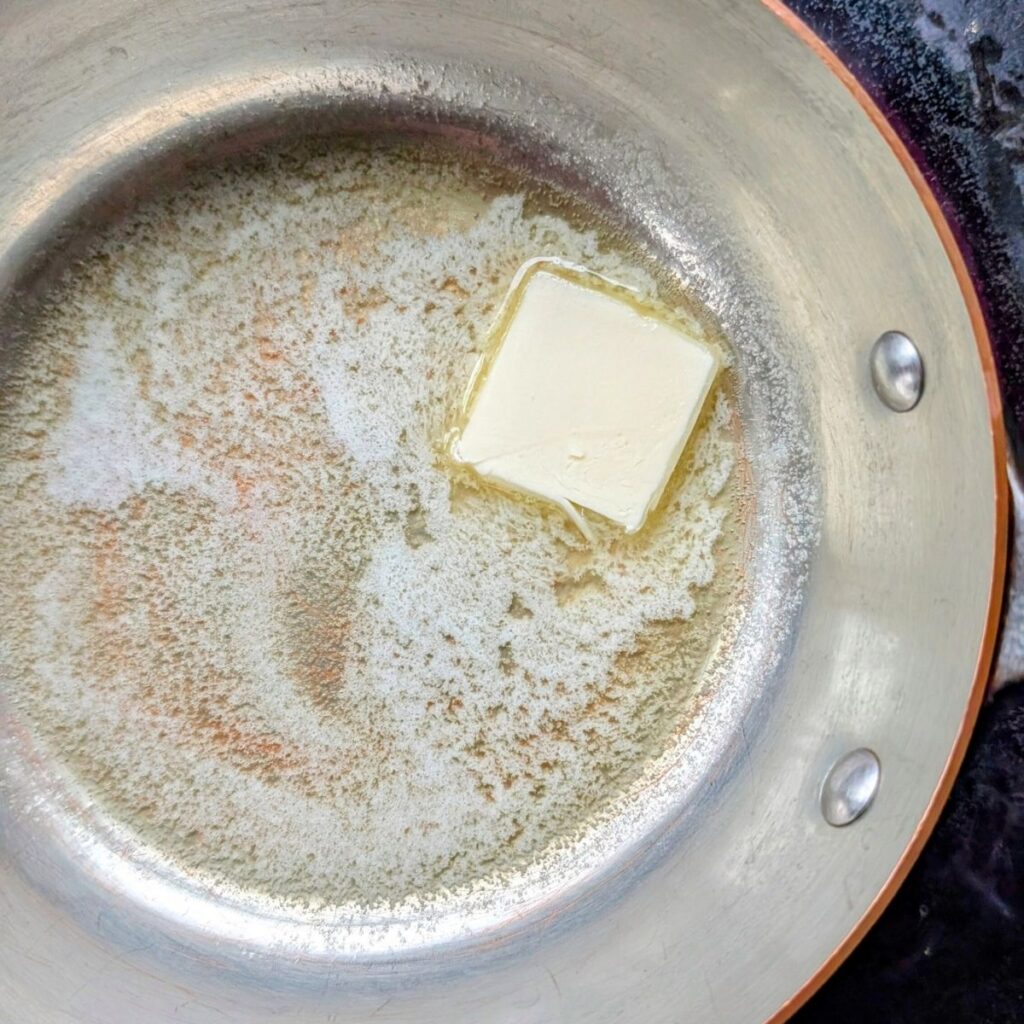 melt butter in a medium saucepan until it's melted and ready for sauce